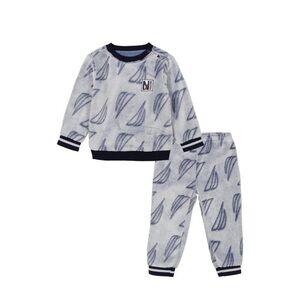 Nautical Kids Pajamas - Blue and White
